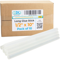 1/2" x 10" Extra Strong Hot Glue Sticks for Glue Guns, Clear